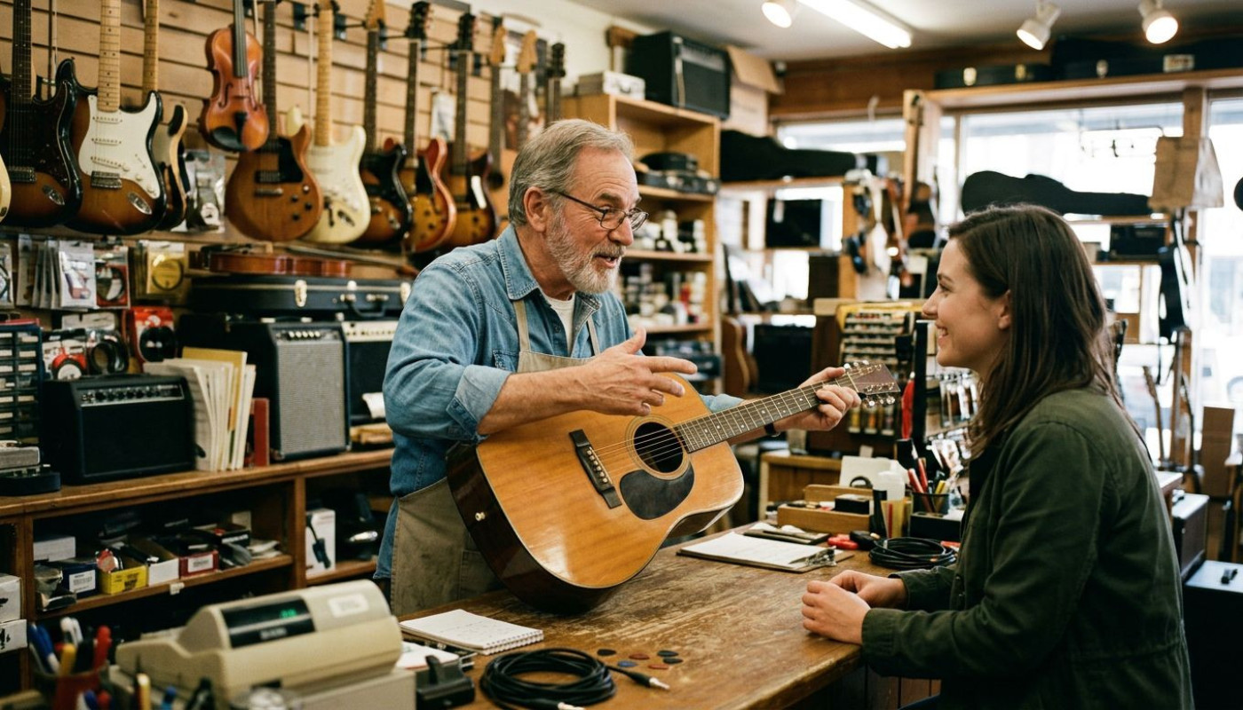 Derrière le comptoir : confidences d’un vendeur d’instruments passionné